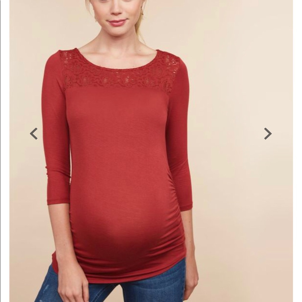 NWT Side Richard Lace Trim Maternity Top